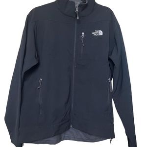 The North Face black full zip fleece lined apex jacket